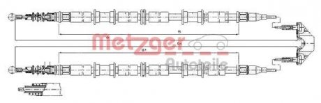 Трос ручного гальма METZGER 115865