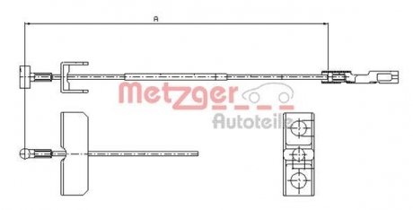 Трос ручного тормоза METZGER 116802