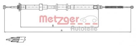 Трос ручного тормоза METZGER 120702