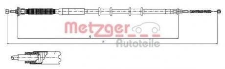 Трос ручного тормоза METZGER 120716