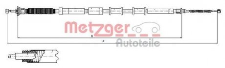 Трос ручного гальма METZGER 120719