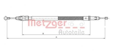 Трос ручного гальма METZGER 120744