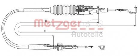 Тросик газа METZGER 144305 (фото 1)