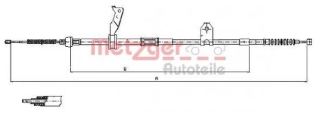 Трос ручного тормоза METZGER 171482