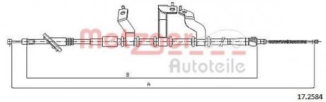 Трос ручного гальма METZGER 172584