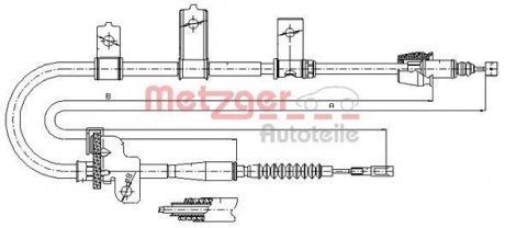 Трос ручного гальма METZGER 176021 (фото 1)