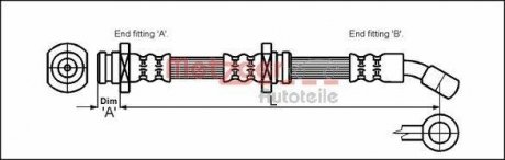 Шланг тормозной METZGER 4110073