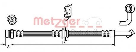 Шланг тормозной METZGER 4110452 (фото 1)