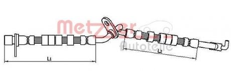 Шланг тормозной METZGER 4110708