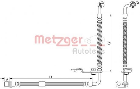 Тормозной шланг METZGER 4110879