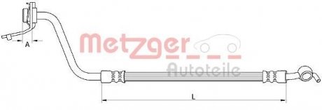 Шланг тормозной METZGER 4111056