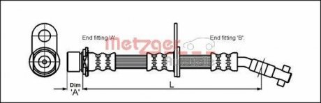 Шланг тормозной METZGER 4112167