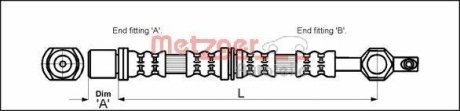 Шланг тормозной METZGER 4112213