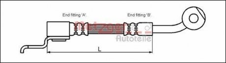 Шланг тормозной METZGER 4113522