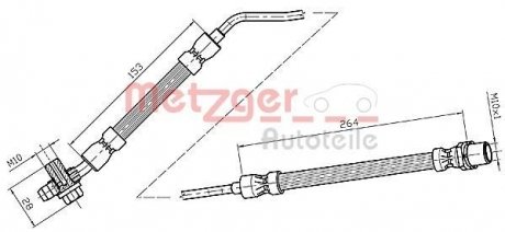 Шланг гальмівний METZGER 4116216