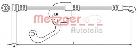 Шланг тормозной METZGER 4116228