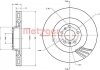 Диск гальмівний (передній) Audi A6/A8/VW Phaeton 04-16 (360x34) (з покриттям) (з отворами) (вент.) METZGER 6110515 (фото 1)