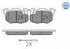 Комплект тормозных колодок, дисковый тормоз 025 209 0518/W MEYLE 0252090518W (фото 1)