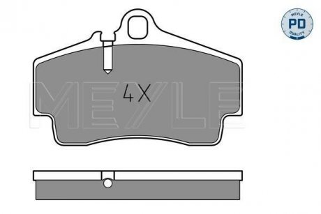 Колодки гальмівні PORSCHE T. 911 (996) CARRERA 97-/CAYMAN 04- MEYLE 0252179216PD