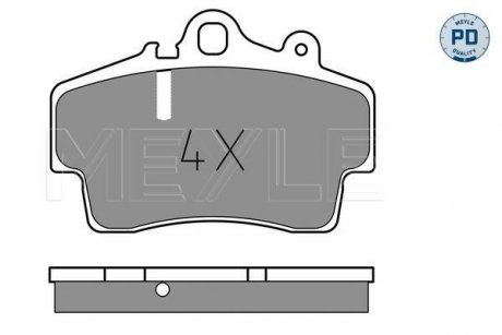 Колодки гальмівні PORSCHE P. BOXSTER/CAYMAN 2,5-2,9 99-11 MEYLE 0252193716PD