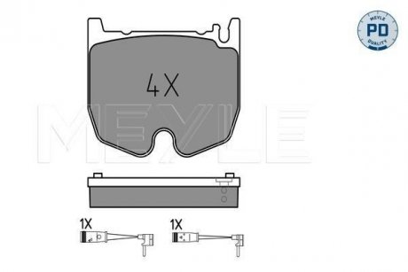 Колодки гальмівні DB P. W220/R230 01-12 MEYLE 0252354117PD