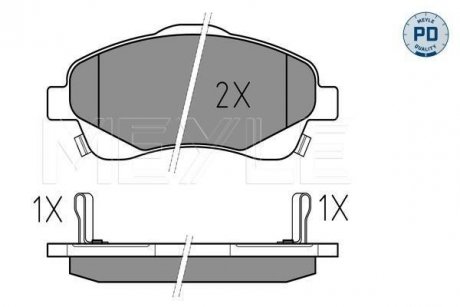 Колодки гальмівні TOYOTA P. AVENSIS 03- MEYLE 0252376819PD