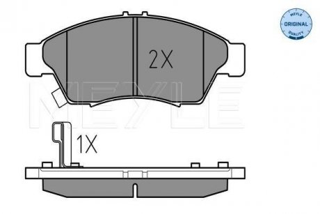 Комплект тормозных колодок, дисковый тормоз 025 238 1716/W MEYLE 0252381716W