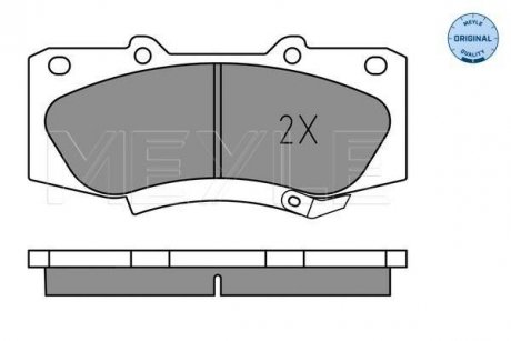 Колодки гальмівні TOYOTA P. HILUX 2,5-3,0 D-4D 4WD 05- MEYLE 0252520917