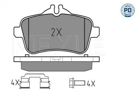 Колодки гальмівні DB T. W166/X166 GL/ML 11- MEYLE 0252521518PD