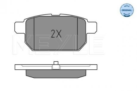 Комплект тормозных колодок, дисковый тормоз MEYLE 025 252 5814/W