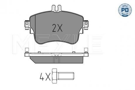 Комплект тормозных колодок, дисковый тормоз 025 253 2619/PD MEYLE 0252532619PD