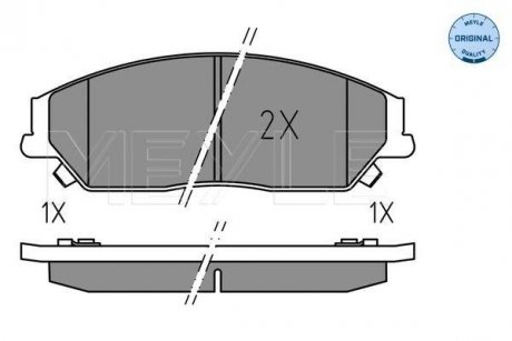 Колодки тормозные TOYOTA P. CAMRY 2,4-3,5 06-11 MEYLE 0252561019