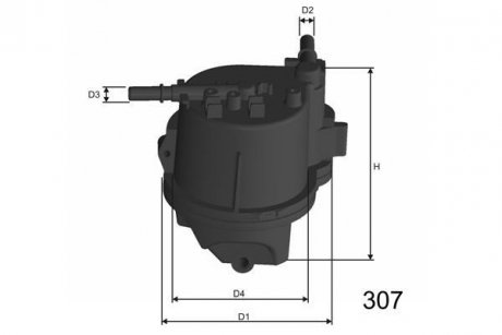 Фильтр топливный (с подогревом) Citroen/Peugeot 1,4 HDI/TDCI MISFAT F112