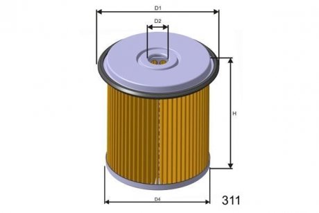 Фільтр паливний Renault Clio 1.9D 1.97-8.98-/Megane 1.9D,TD 95-/Safrane 2.1,2.5 TD 95- MISFAT F685 (фото 1)