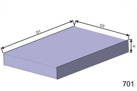 Фільтр повітря (салону) MISFAT HB137