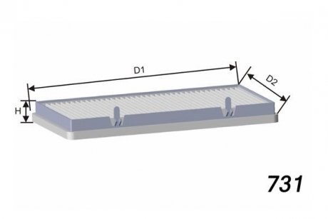 Фільтр салону Opel Vivaro/Renault Trafic 01- MISFAT HB228