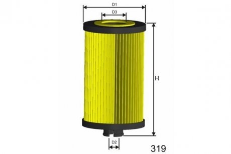 Фільтр масляний MB Atego 812/815 OM904 1/96- MISFAT L007