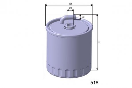 Фильтр топливный MB W203 (OM 611/612) G W461/463 ML W163 MISFAT M600