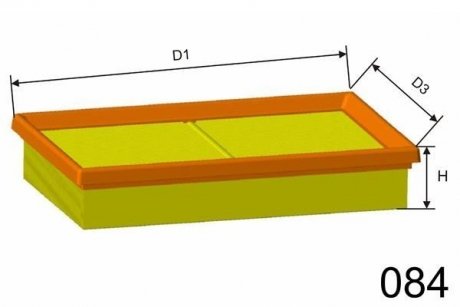 Фільтр повітряний MISFAT P384 (фото 1)