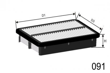 Фильтр воздушный MISFAT P440 (фото 1)