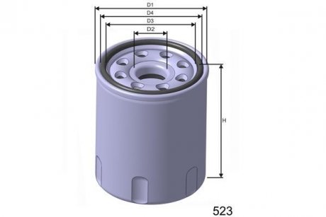 Фiльтр масляний Mazda 323/626 2,0 98-/Subaru Forester 2.0 02- MISFAT Z258 (фото 1)