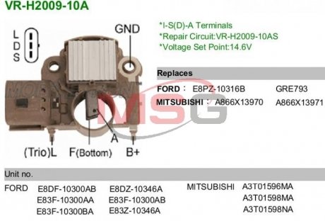 Регулятор генератора MOBILETRON VRH200910A (фото 1)