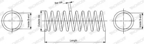 Задня пружина підвіски MONROE SP0488