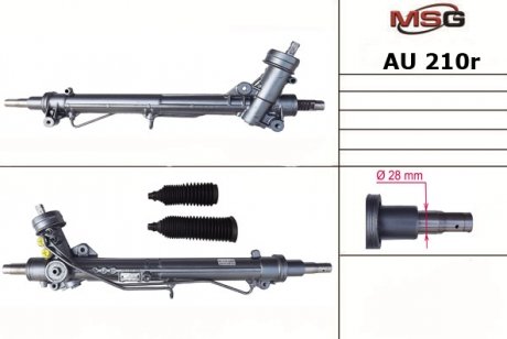 Рулевая рейка с ХПК восстановлена AUDI A4 (8D2, B5) 1994-2000,SKODA SUPERB 2001-2008, VW PASSAT 1996-2000 MSG AU210R (фото 1)