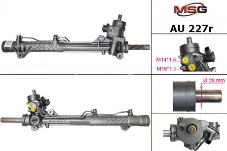 Рулевая рейка с ХПК восстановлена AUDI A6 (4F2, C6) 04-11;AUDI A6 ALLROAD (4FH, C6) 06-11 MSG AU227R