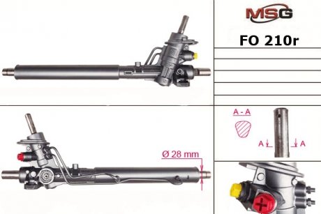 Рулевая рейка с ХПК восстановлена FORD GALAXY (WGR) 95-00;SEAT ALHAMBRA (7V8, 7V9) 96-00;VW SHARAN (7M8, 7M9, 7M6) MSG FO210R (фото 1)