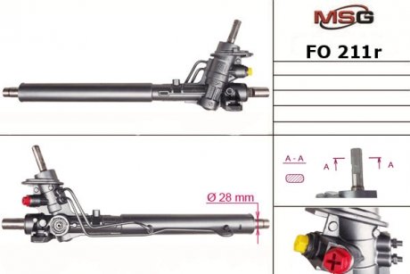 Рульова рейка з ГПК відновлена VW Sharan 2000-,SEAT Alhambra 2002-,FORD Galaxy 2000-2006 MSG FO211R