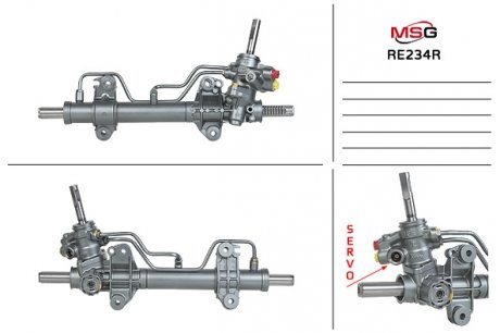 Рулевая рейка с ХПК восстановлена RENAULT LAGUNA 93-01 MSG RE234R (фото 1)