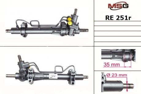 Рульова рейка з ГПК відновлена RENAULT Clio 1998-2005,RENAULT Symbol 2005- MSG RE251R (фото 1)