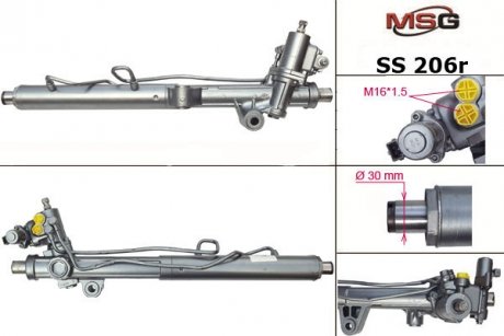 Рульова рейка з ГПК відновлена SSANG YONG REXTON 2002-, DAEWOO REXTON 2002- MSG SS206R
